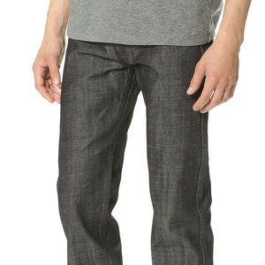 A.P.C. MEN'S 34 PETIT STANDARD NOIR BRUT DENIM